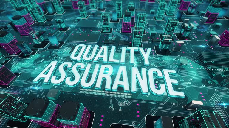 Quality assurance with digital technology concept