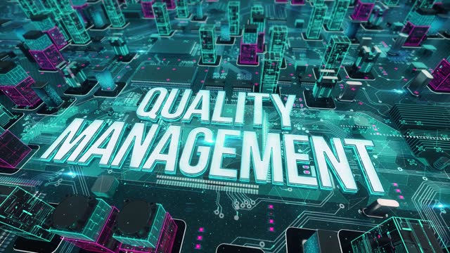 Quality Management with digital technology concept