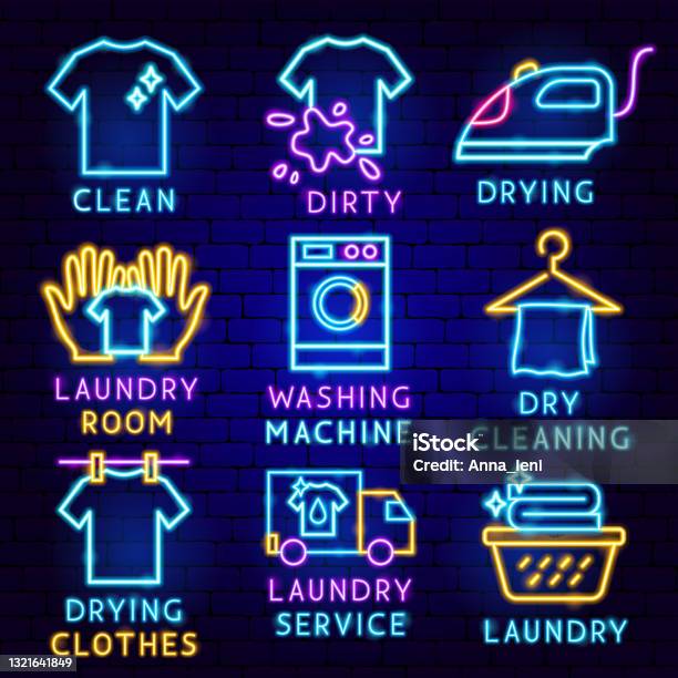 Laundry Background Label Laundry Label Set Stock Illustration - Download Image Now - Basket ...