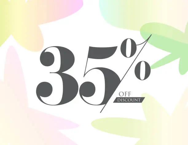 Vector illustration of Sale of special offers. Discount with the number. Percentage Sign. Stock illustration with Abstract background.