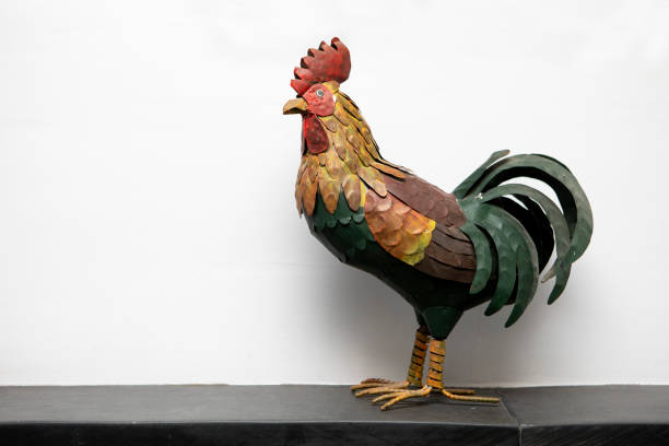 istock Chicken ornament on a mantelpiece, with copy space 1321655702