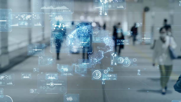 istock Modern city street and communication network concept. 1321662872