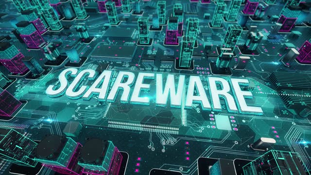 Scareware with digital technology concept
