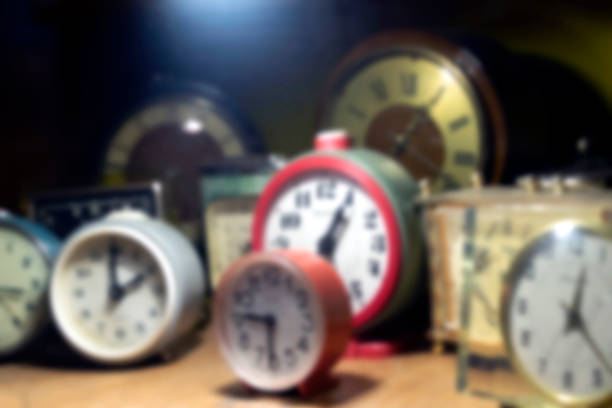 istock blurred background soft focus, retro alarm clocks and clocks 1321668105
