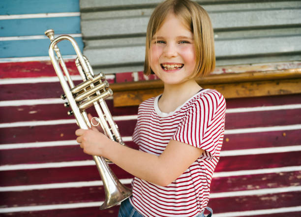 Free Stock Photo of Young musicians playing the trumpet and French Horn ...
