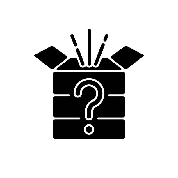 Mystery Box Black Glyph Icon Stock Illustration - Download Image Now -  Gift, In Silhouette, Open - iStock