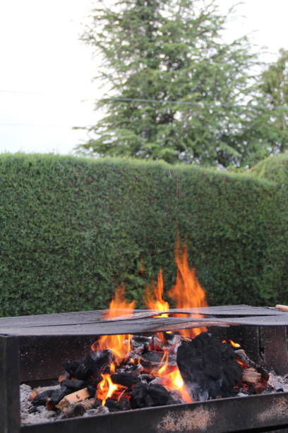 istock BBQ fire in family celebration. 1321677166