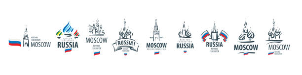 A set of vector icons of Russia, drawn by hand on a white background A set of vector icons of Russia, drawn by hand on a white background. moscow stock illustrations
