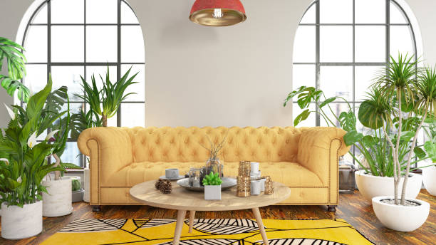 istock Bohemian Living Room Interior 1321686171