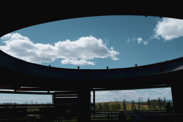 istock On a clear day landscape and sky view from open window framed view 1321690774