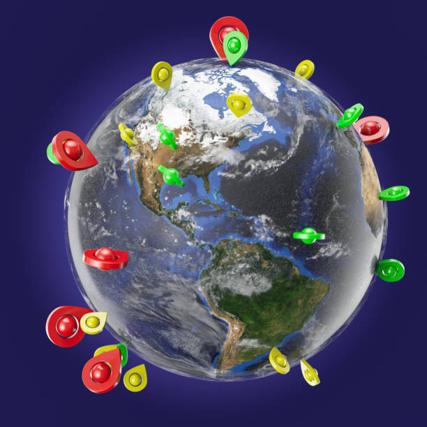 istock Location Pins All Around the World 1321694854