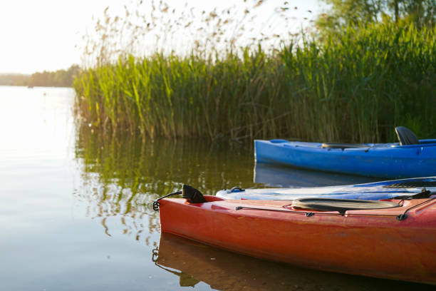 istock kayaks on the lake near reeds 1321699435