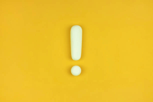 istock Exclamation mark on yellow orange background. Warning, keep attention concept. 1321702382