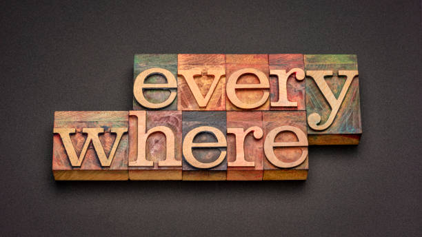 istock everywhere word abstract in letterpress wood type 1321702858