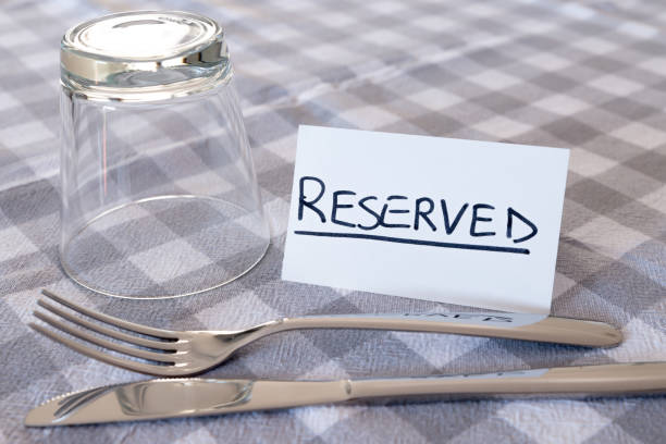 istock Cutlery, glass and card with 