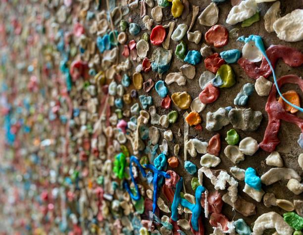 Gum Wall Pike Place Downtown Seattle The famous gum wall tourist attraction near Pike Place in downtown Seattle Washington. pike place market stock pictures, royalty-free photos & images