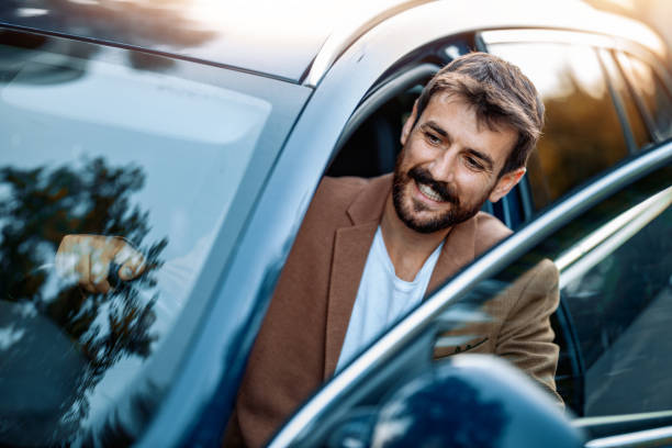 istock Businessman in car 1321716504