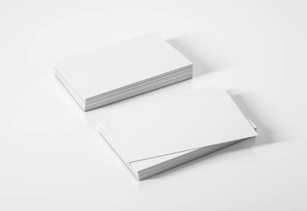 istock Two stacks of white business cards. 3d rendering 1321724471
