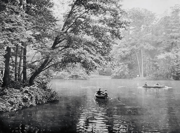 Berlin, Germany, Tiergarten, Neuer See, rowboats