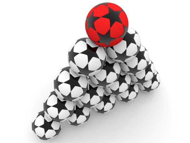 istock Stacked colorful balls in pyramid 1321734213