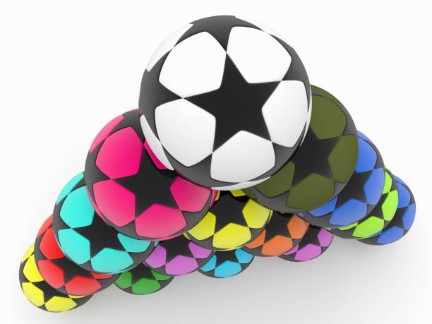 Pyramid of colorful balls