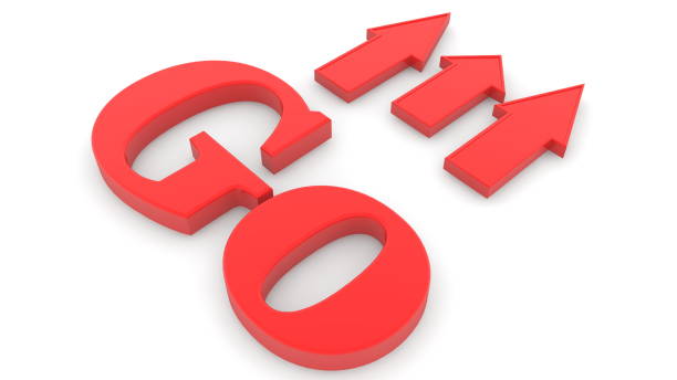 istock Concept of go with three arrows 1321734331