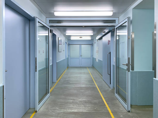 istock Hallway in a hospital 1321734365