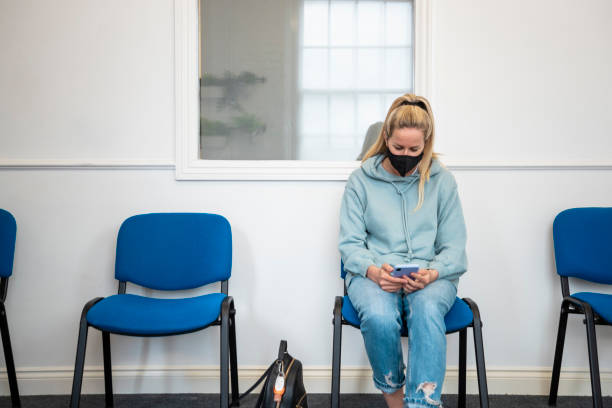 istock Trying to Relax Before her Vaccine 1321735222