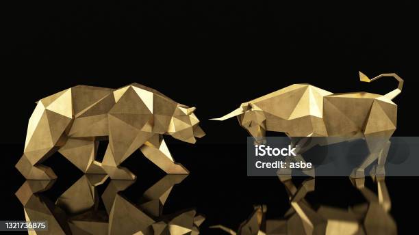 Bull And Bear Stock Market Prices Concept Stock Photo - Download Image Now - Stock Market and Exchange, Bull Market, Bear Market