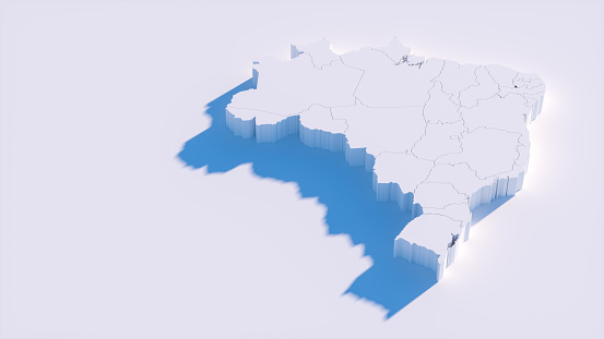 Mapa 3D de Brasil photo