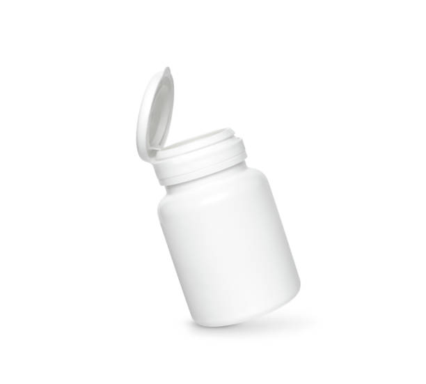 istock White plastic medicine bottle isolated on white background 1321738037