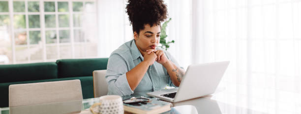 istock Businesswoman working from home 1321741065