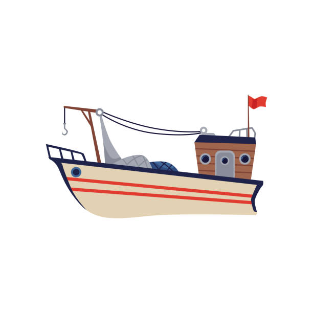 100+ Small Fishing Boat Stock Illustrations, Royalty-Free Vector ...