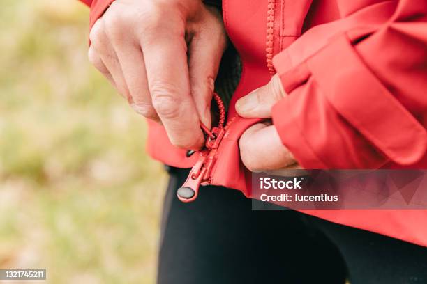 Problems With A Zipper Stock Photo - Download Image Now - Zipper, Jacket, Close-up