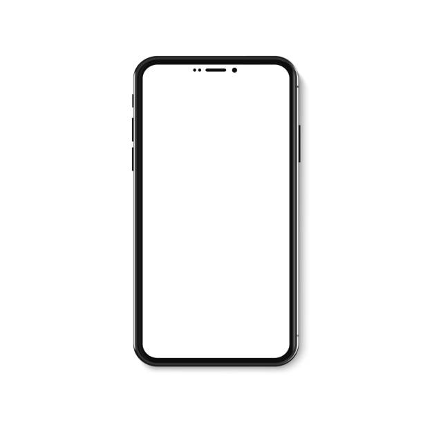 istock Trendy smartphone mockup mobile phones. Template for infographics or presentation. Vector 1321757982