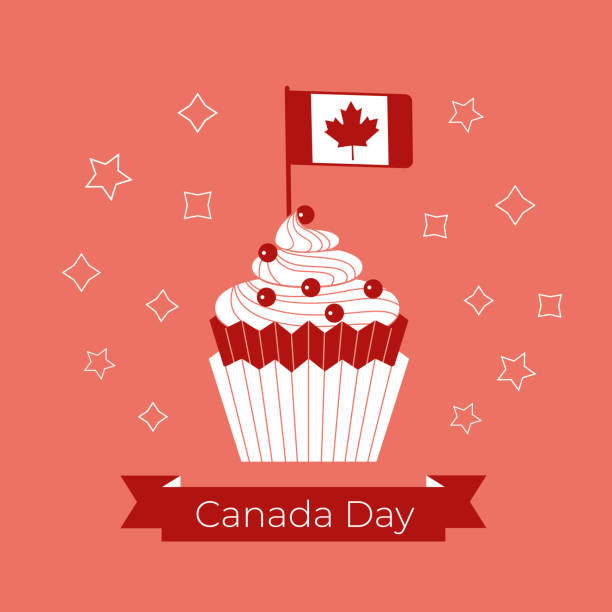 ilustrações de stock, clip art, desenhos animados e ícones de canada day holiday celebration flat vector icon - canadian flag maple leaf canada computer icon