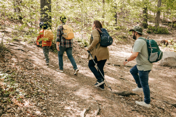 istock Nice hiking family trip 1321765791