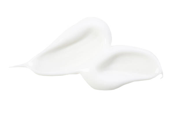 istock White Cosmetic Cream Isolated on White Background. Lipstick Smear. 1321768387