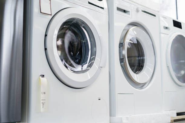 istock New washing machine in a home appliances store 1321769909