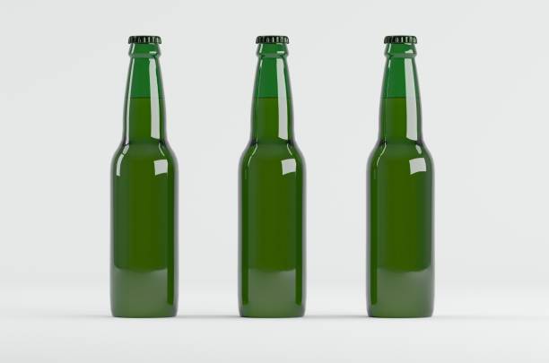 istock Beer Bottle Green Mockup 3D Illustration 1321771965