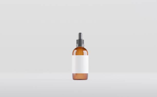 istock Amber Dropper Bottles Mockup 3D Illustration 1321773427