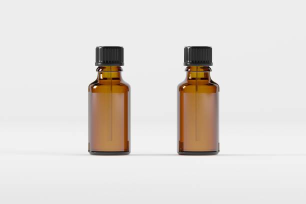 istock Amber Dropper Bottle Mockup 3D Illustration 1321778957