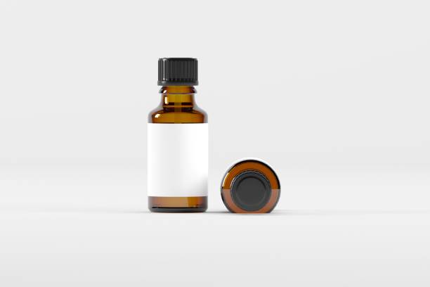 istock Amber Dropper Bottle Mockup 3D Illustration 1321779027