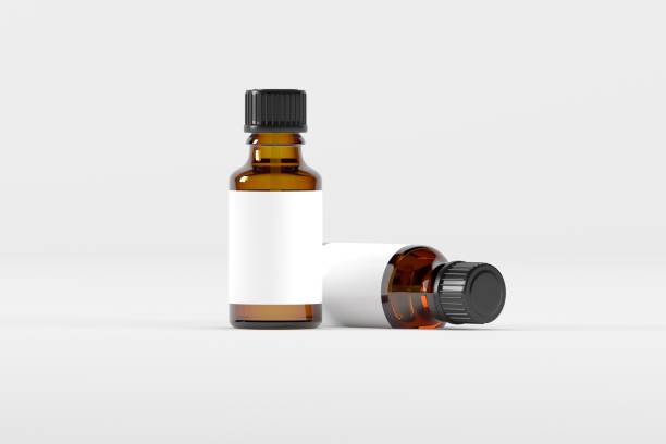 istock Amber Dropper Bottle Mockup 3D Illustration 1321779035
