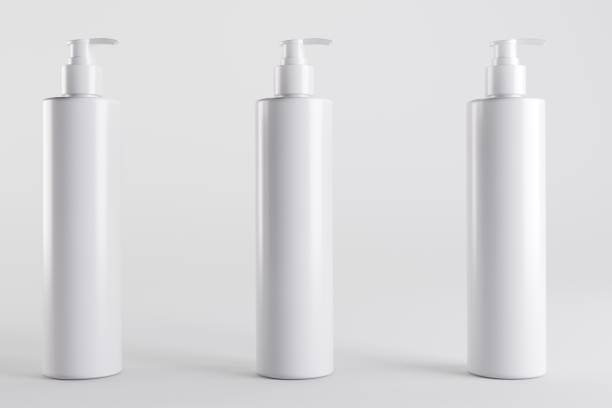 istock White Cosmetic Shampoo Dispenser Bottles 3D Illustration 1321779889
