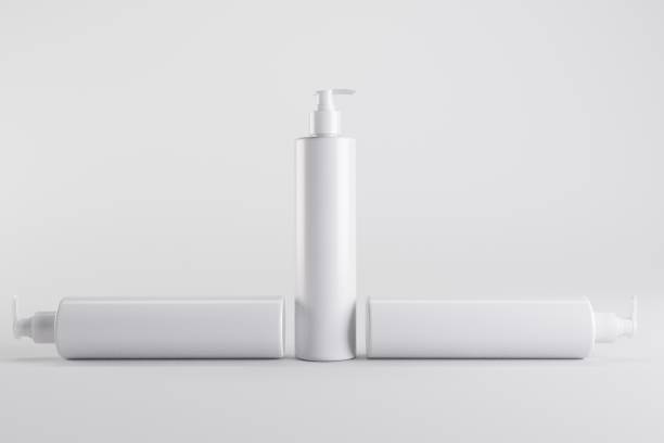 istock White Cosmetic Shampoo Dispenser Bottles 3D Illustration 1321779908