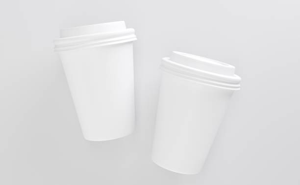istock White Coffee Cups Mockup 3D Illustration 1321780339