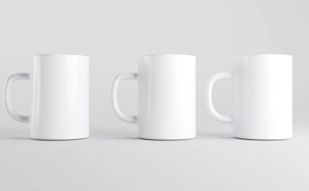 istock White Coffee Mugs Cups Mockup 3D Illustration 1321781165