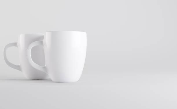 istock White Coffee Mugs Cups Mockup 3D Illustration 1321781203