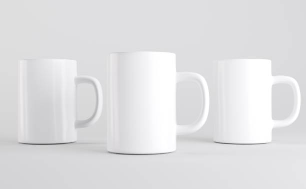 istock White Coffee Mugs Cups Mockup 3D Illustration 1321781224